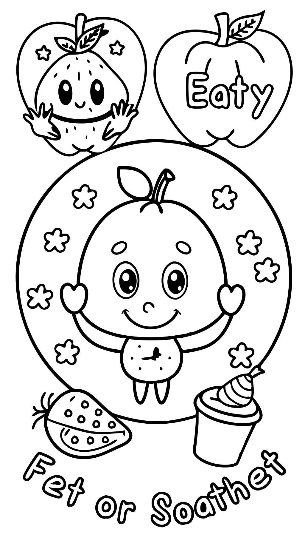 eat healthy coloring pages